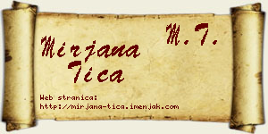 Mirjana Tica vizit kartica
